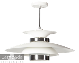 Afbeelding van HANGLAMP RETRO CREME/CHROME 17H0012