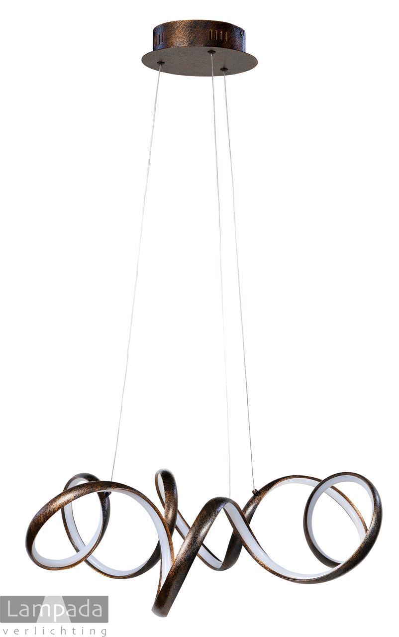 bevel Gepland Beschaven hanglamp led krul brons rust 13H0008 | Lampada Verlichting