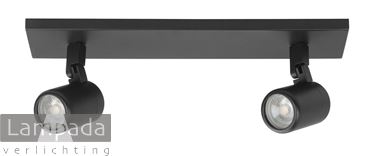 Picture of opbouw 2-l spots zwart ip44  13S0023